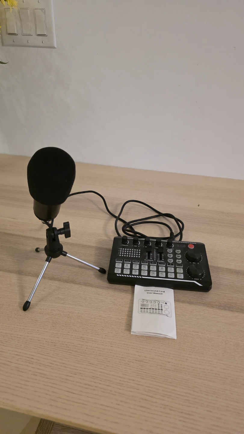 Live Sound Card and Microphone Set