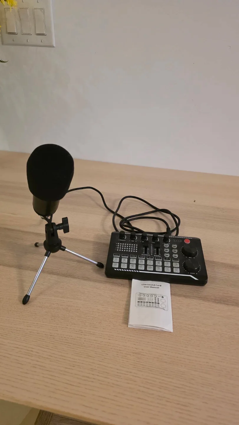 Live Sound Card and Microphone Set