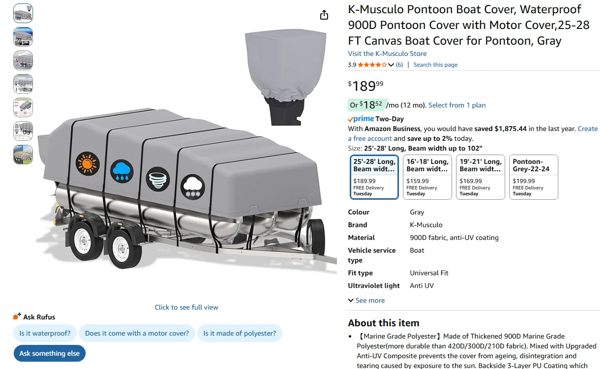 Pontoon Boat Cover - photo 2