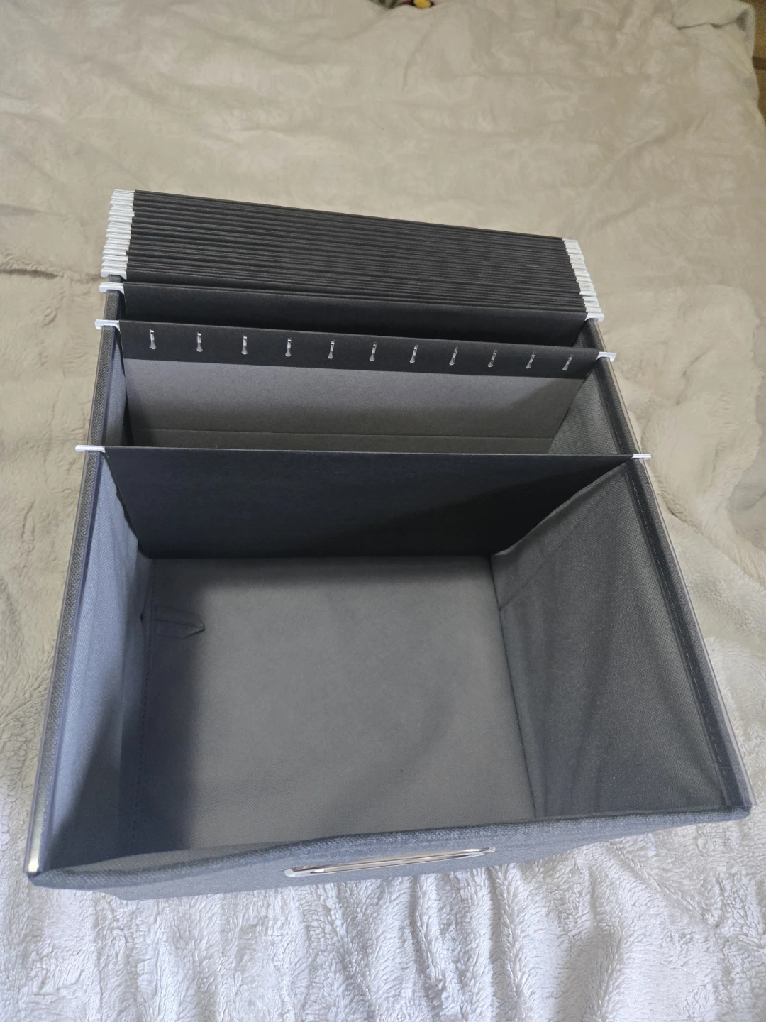 NEW Grey Storage Box with Hanging Files - photo 2