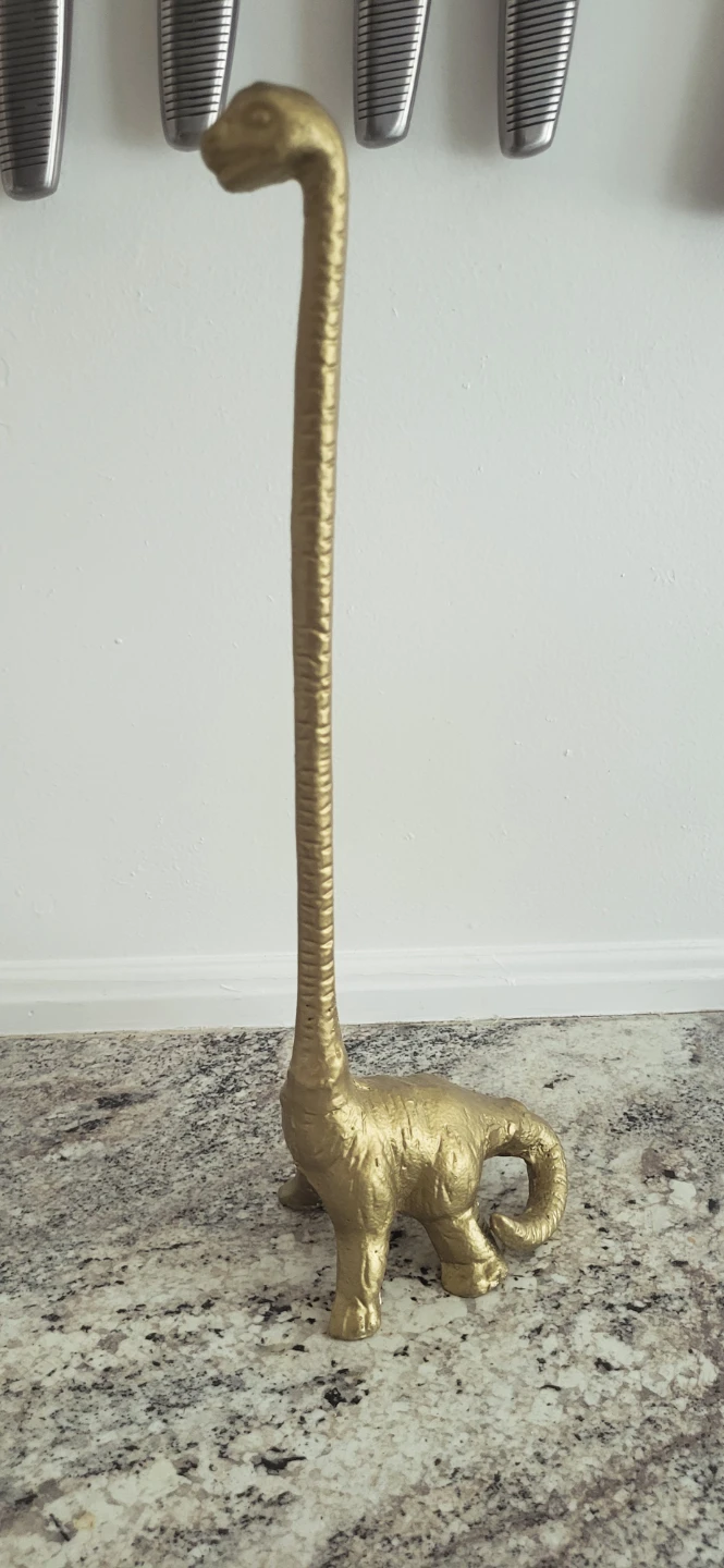 WallCharmers Gold Dinosaur Toilet Paper Holder
