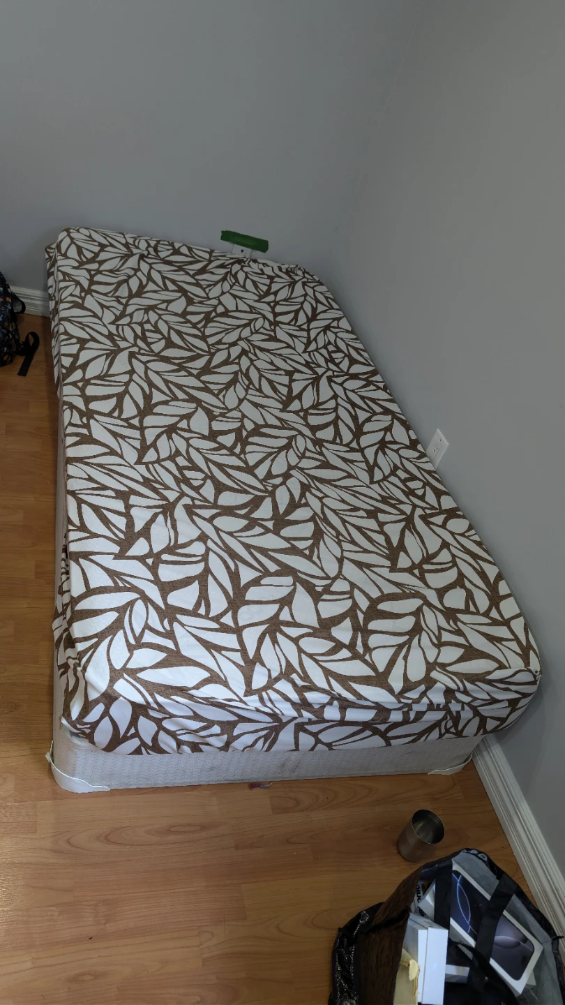 Twin Mattress with Floral Cover