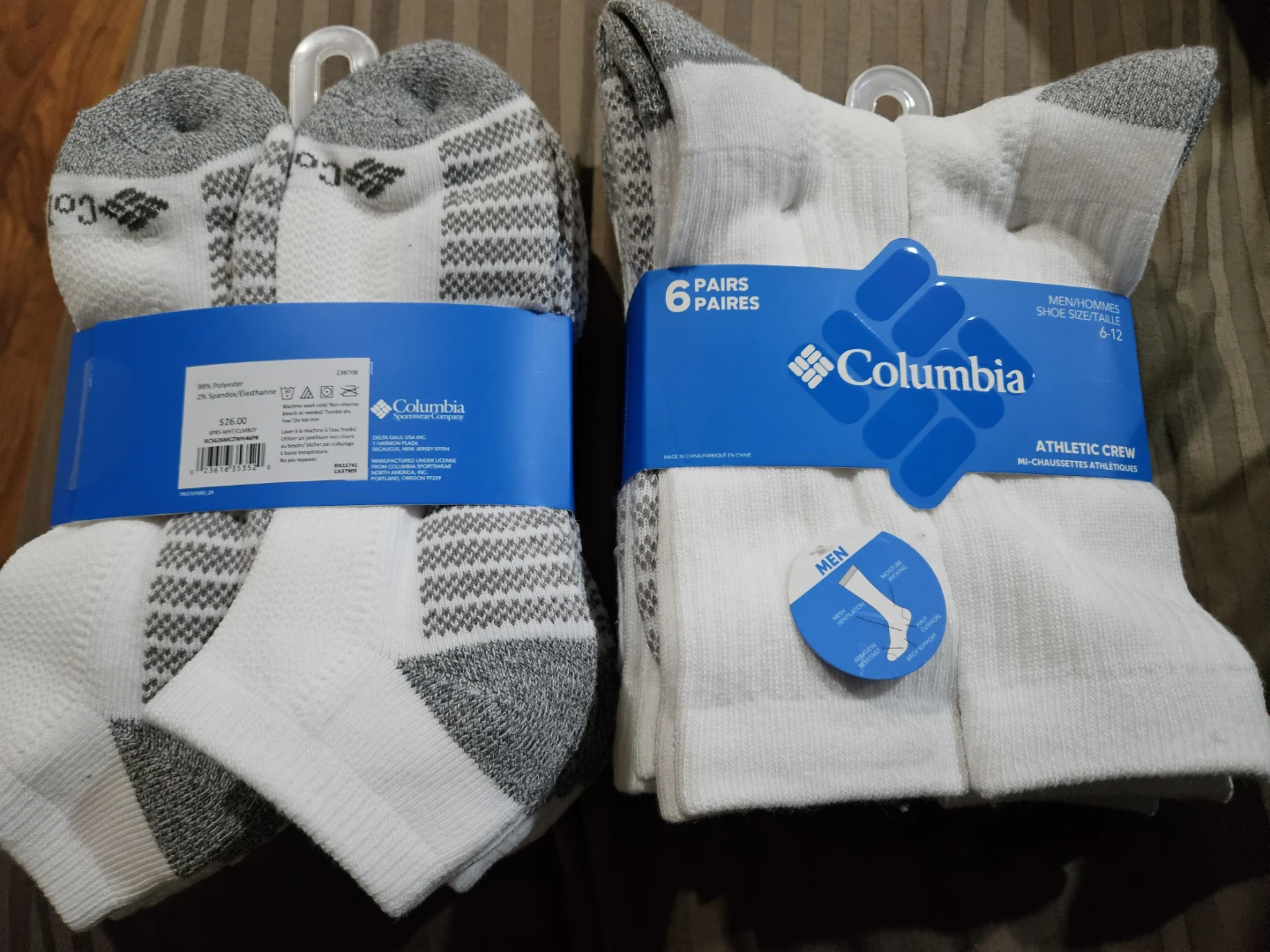 New Columbia socks