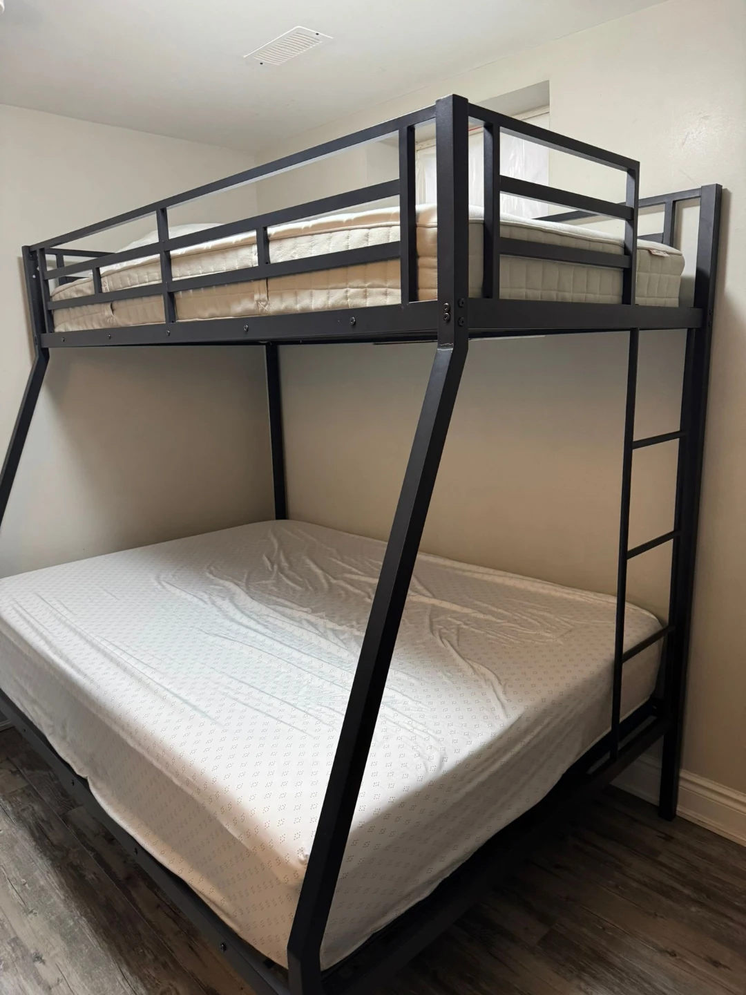 Black Metal Bunk Bed with Mattresses - photo 3