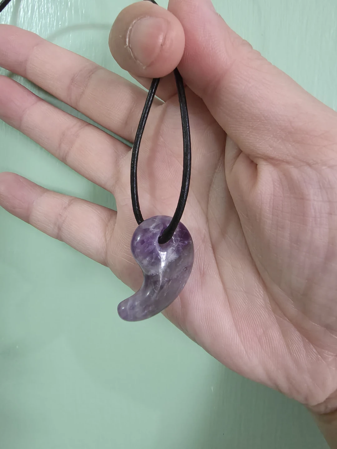 Amethyst Yin Yang Pendant Necklace
