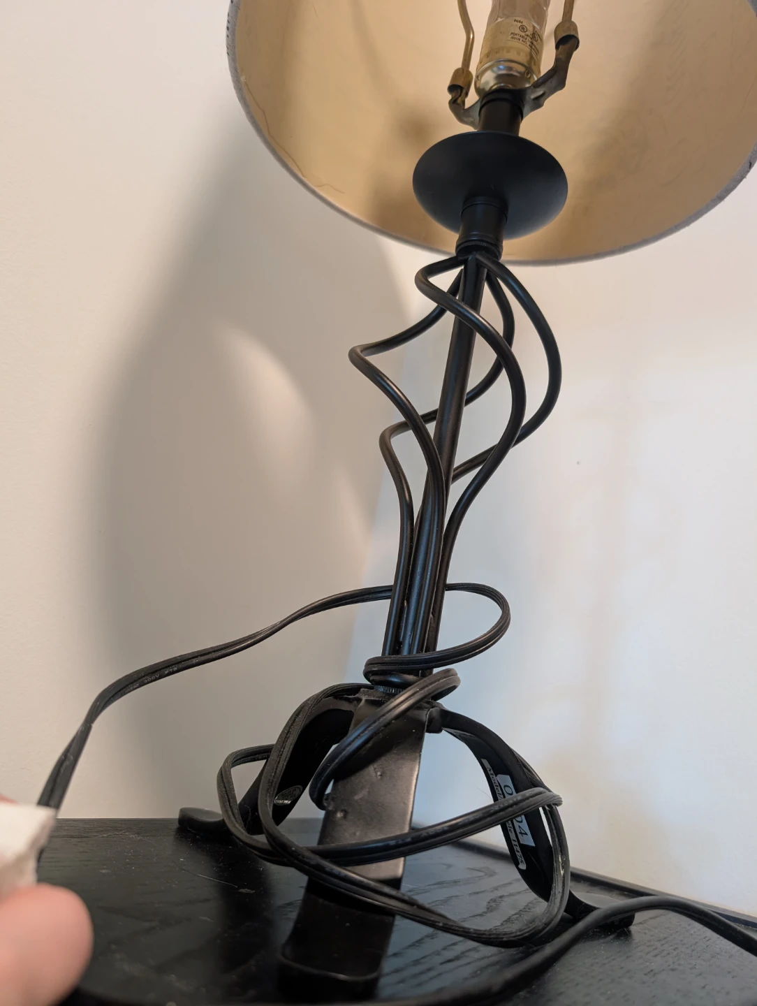 Table Lamp with Vintage Postage Stamp Shade - photo 3
