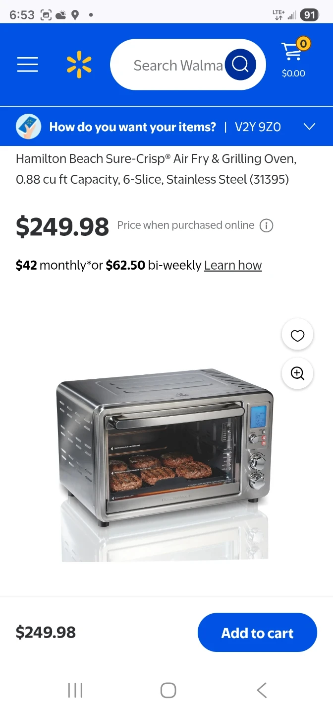 Hamilton Beach Sure-Crisp Air Fry & Grilling Oven - photo 2