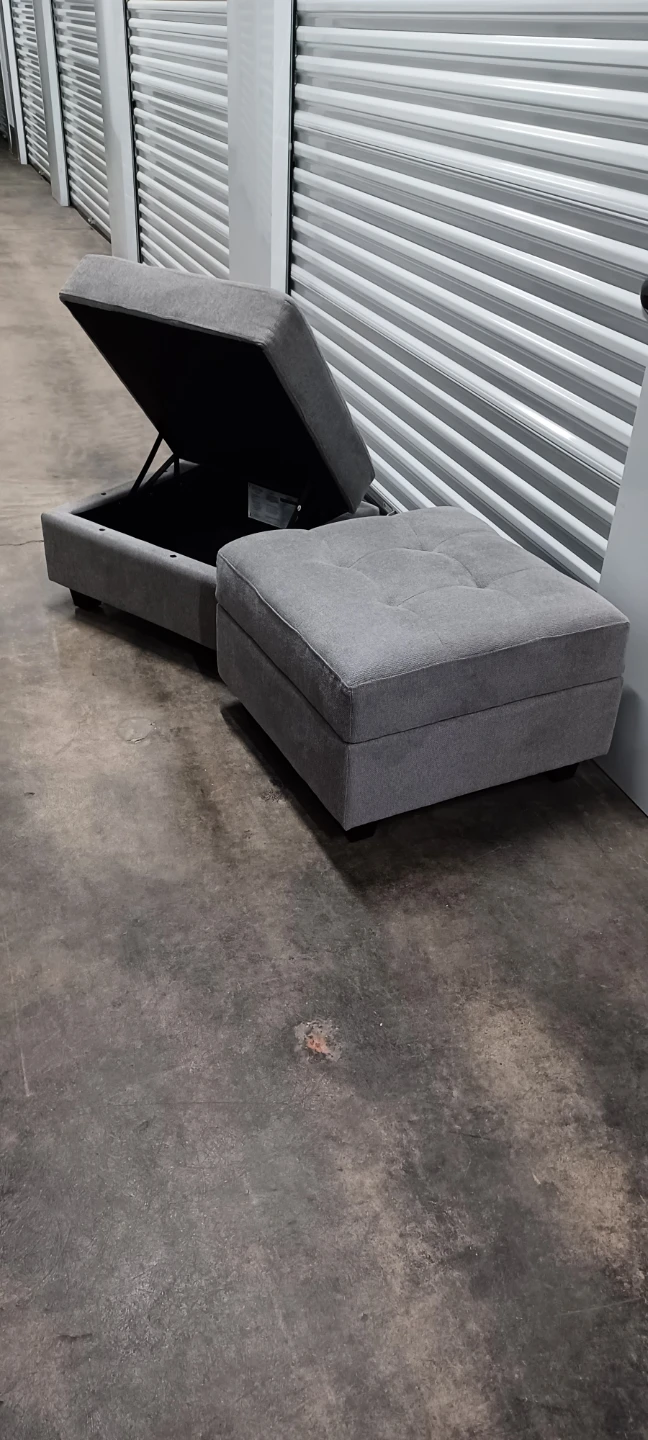 2 MATCHING OTTOMANS with storage  like new