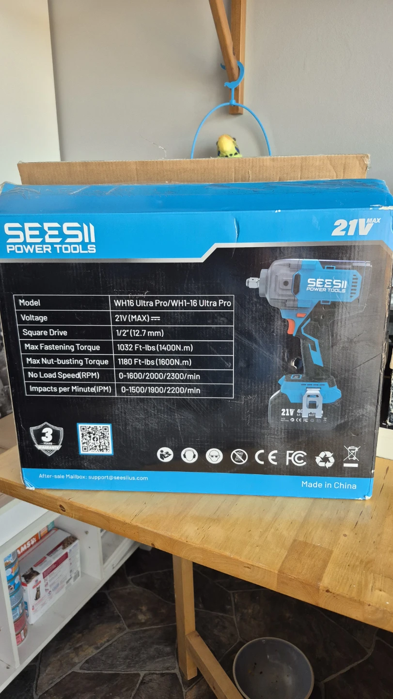 1180Ft,lbs max 21V Max Brushless Impact Wrench WH16 Ultra Pro - photo 3