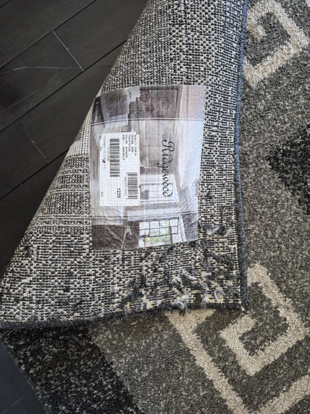 Ridgewood Area Rug - Anthracite 240x320cm - photo 2