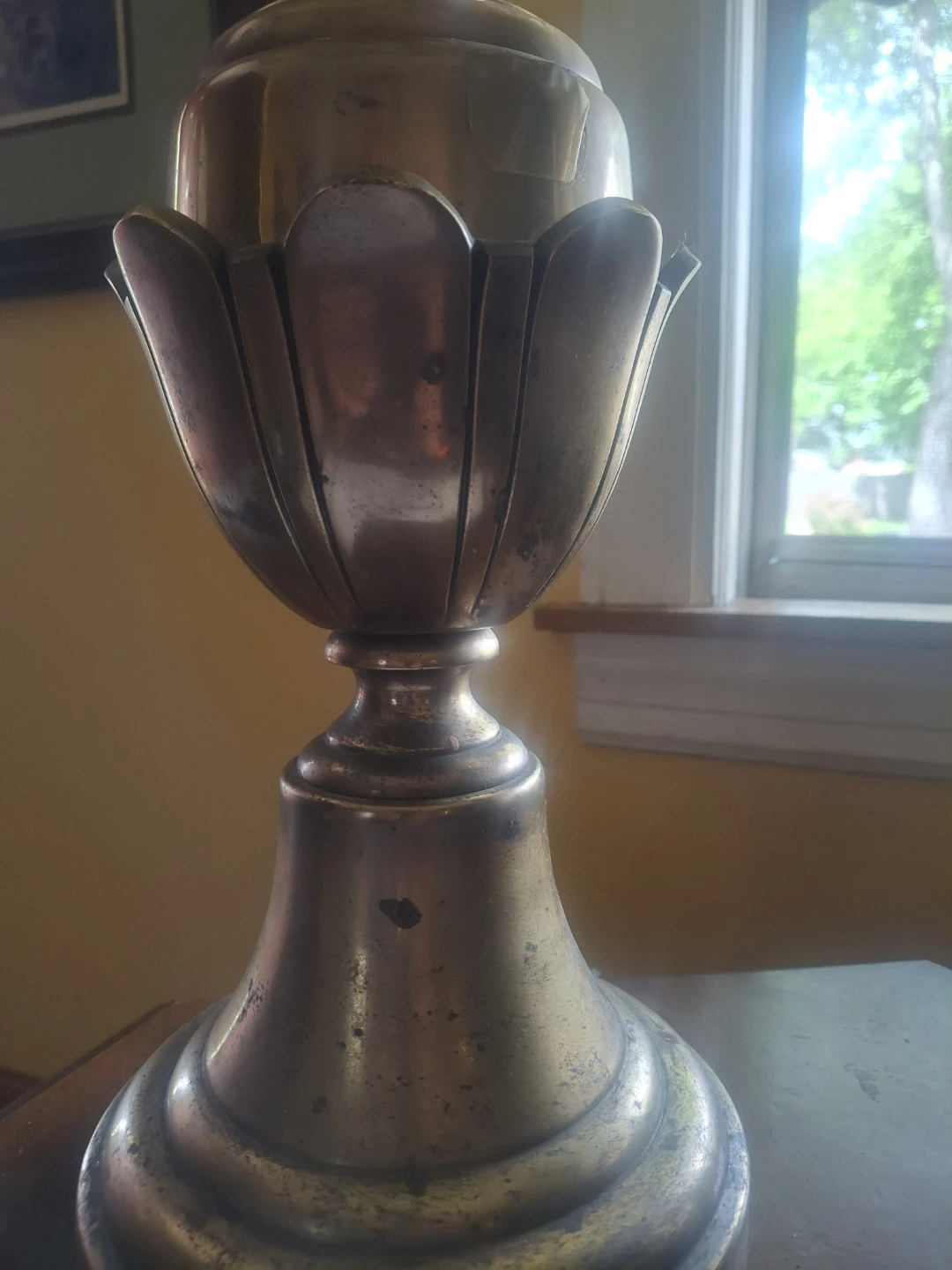 Vintage Stained Glass brass ////Table Lamp! Absolutely beautiful - photo 3