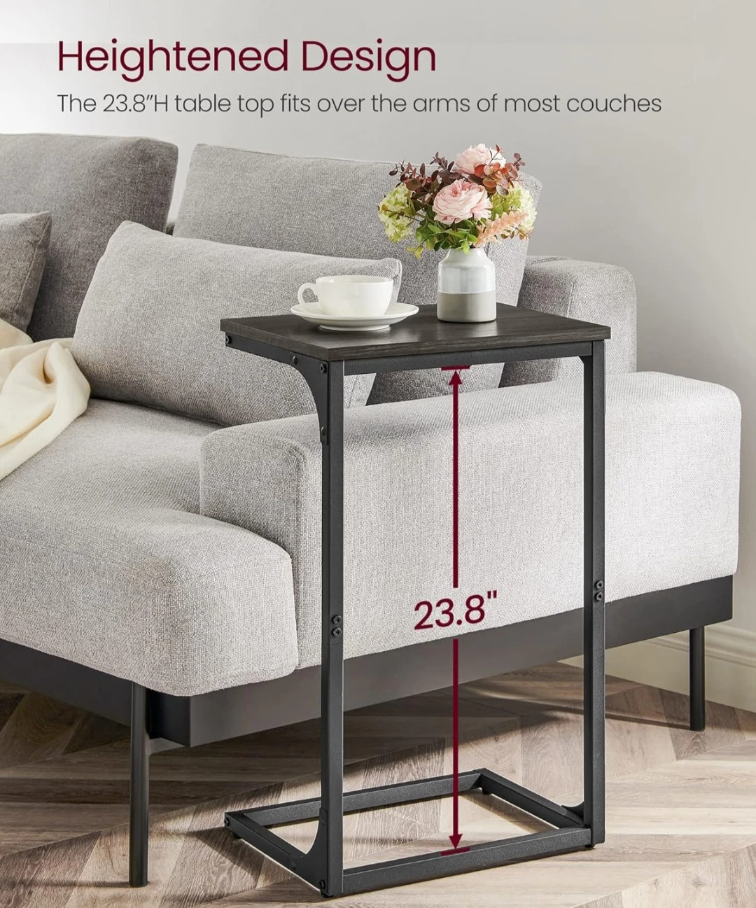 VASAGLE C-Shaped Side Table - photo 4