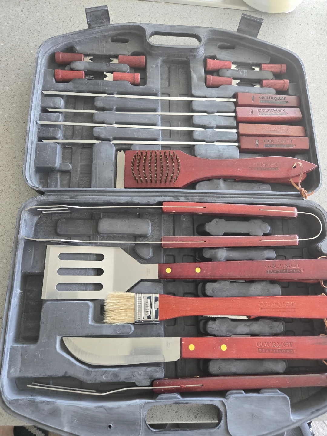 Gourmet Traditions BBQ Tool Set with Case