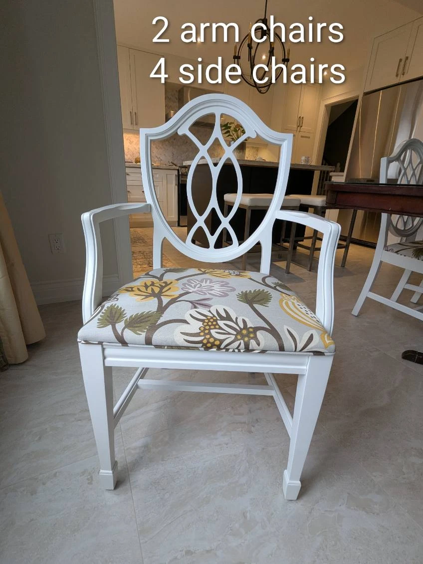 Set of 6 Dining Chairs - 2 Armchairs & 4 Side Chairs - photo 2
