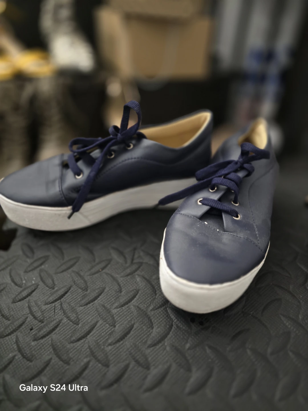 Navy Blue Lace-Up Sneakers - photo 2