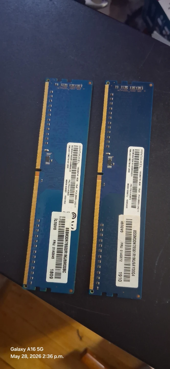 2x 8GB PC4-2666V RAM Modules