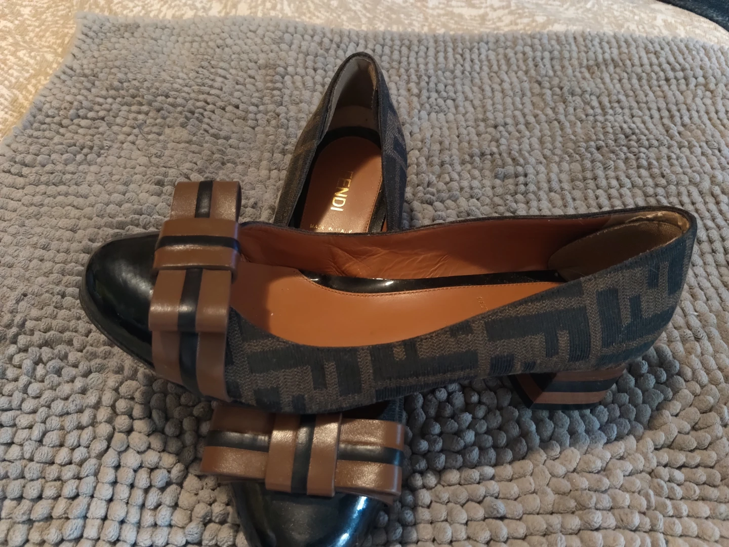 Fendi Women's FF Monogram Bow Ballet Flats - photo 2