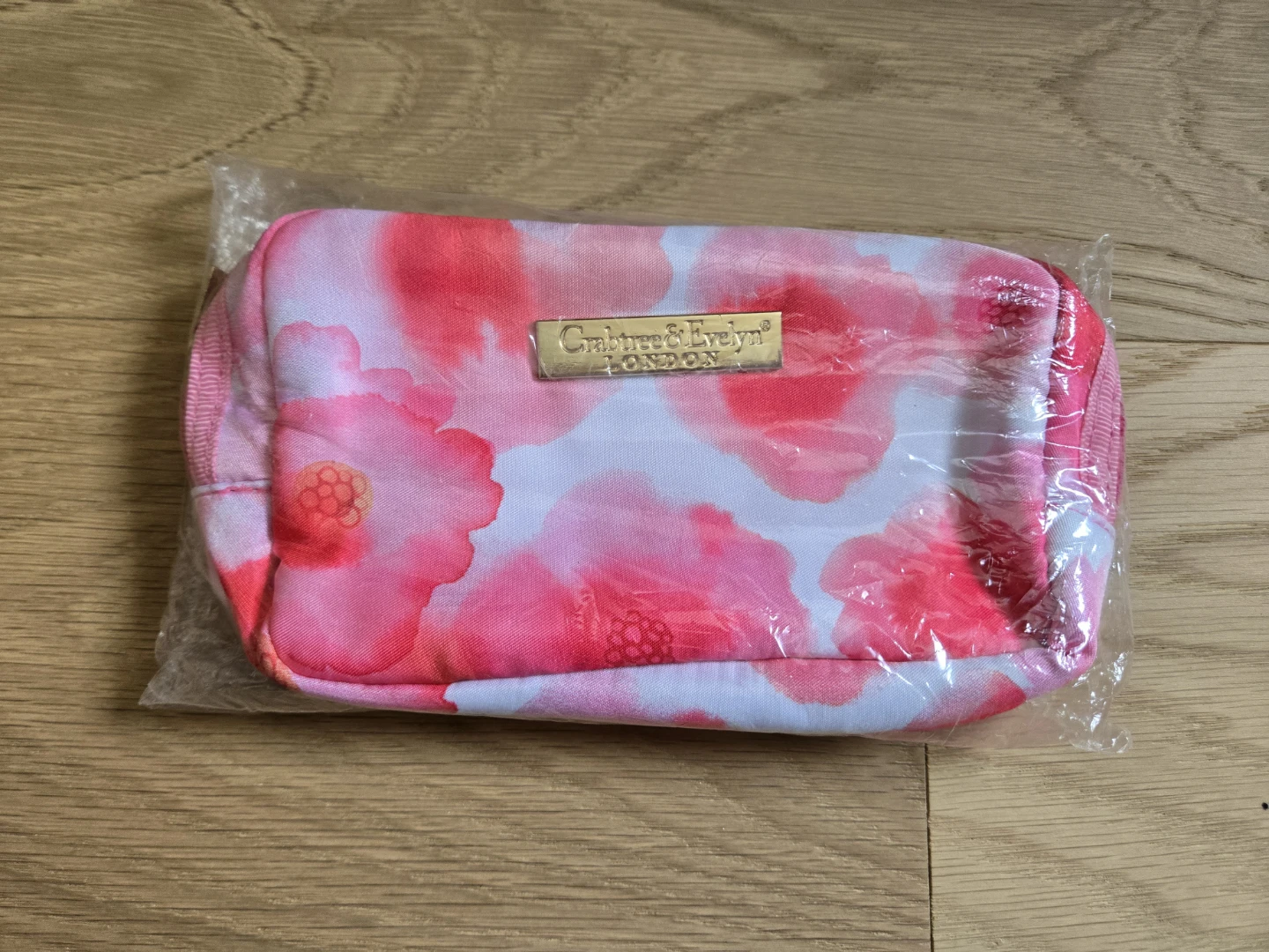 Pink Floral Flower Makeup Pouch Cosmetic Bag Pencil Case - photo 2