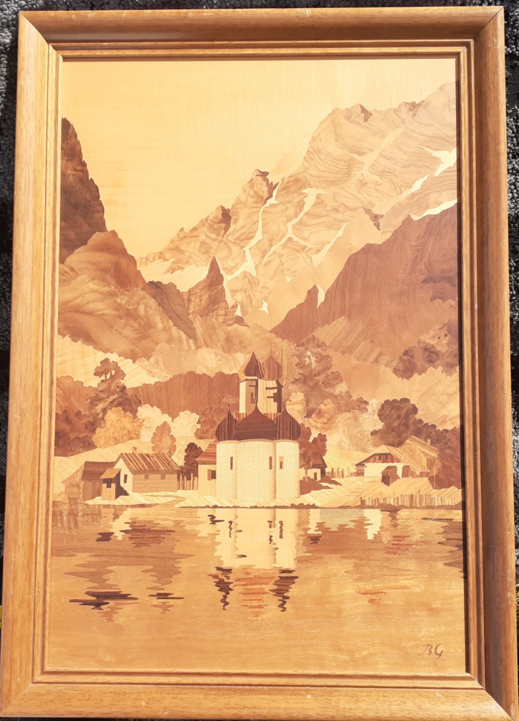 Mid Century Marquetry Art Picture (Buchschmid and Gretaux) - photo 2