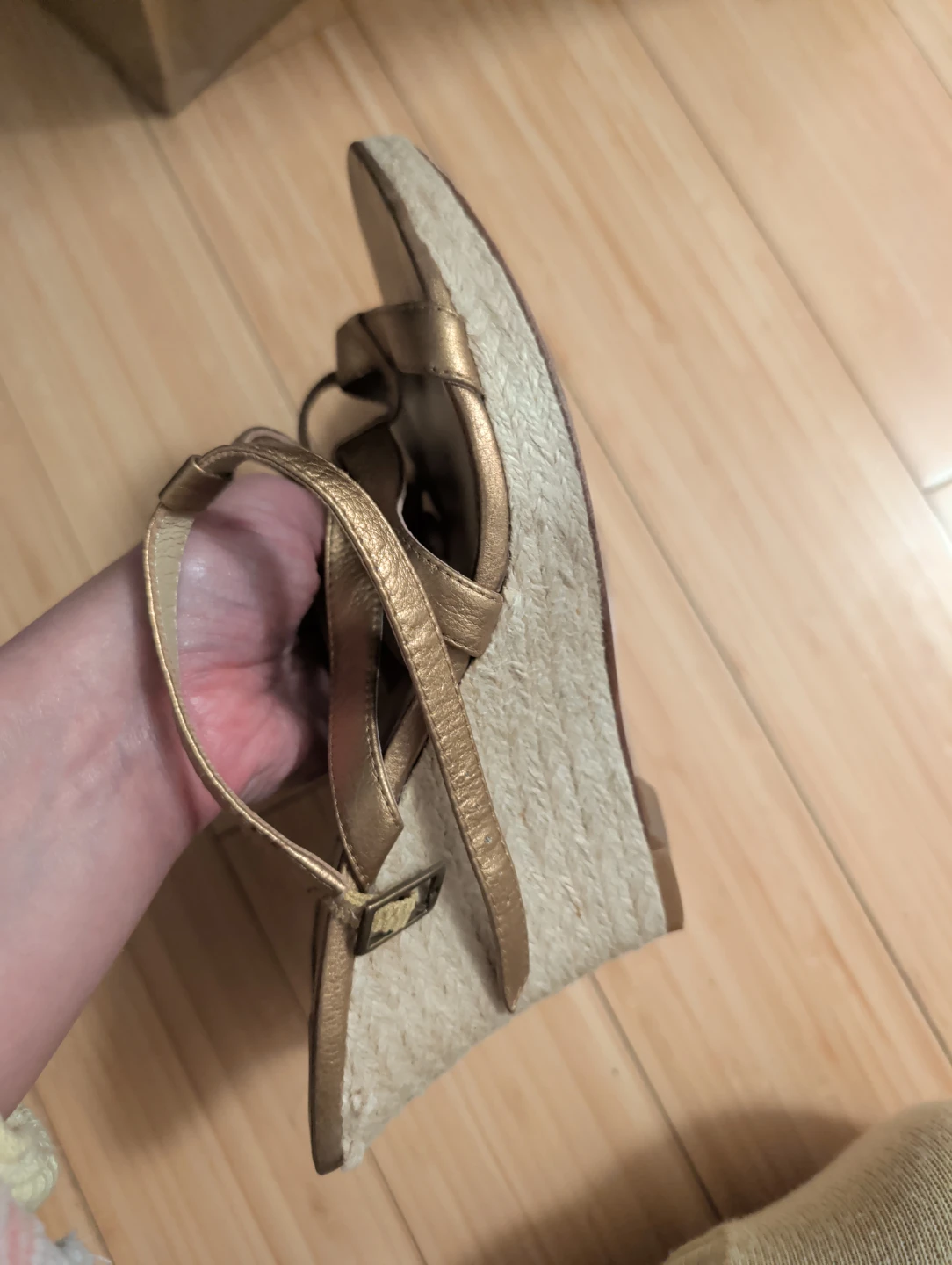 Michael Kors Gold Espadrille Wedge Sandals - photo 2