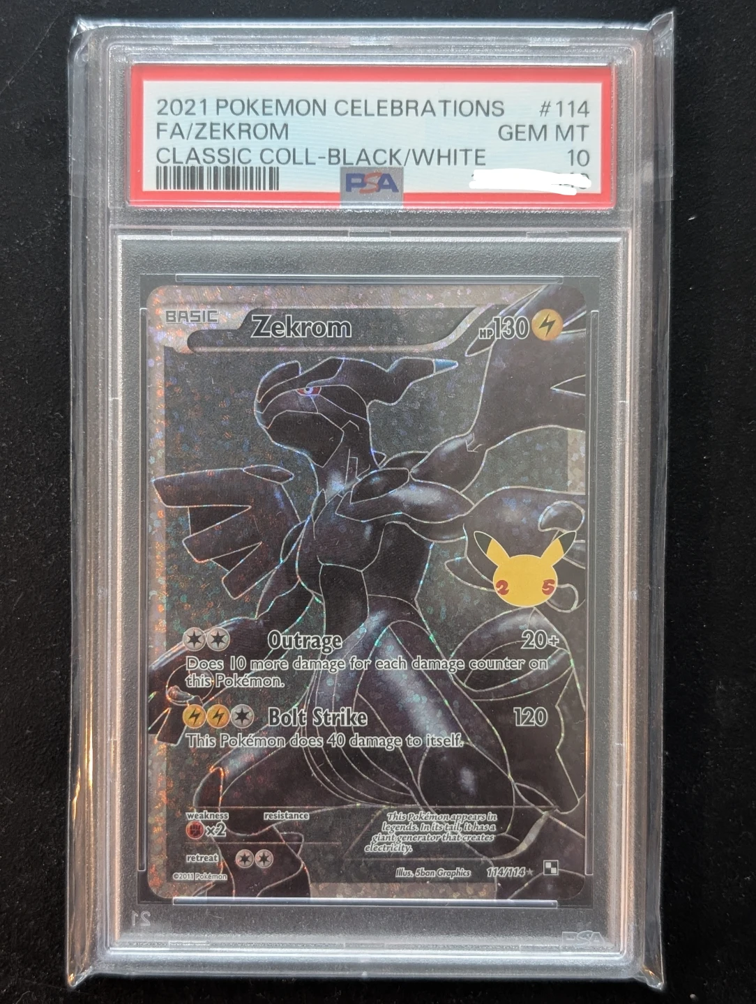 Zekrom Celebrations 114/114 PSA 10 - Pokemon