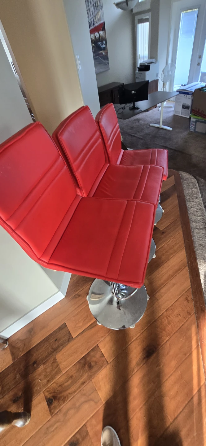 Set of 3 Adjustable Bar Stools - photo 2