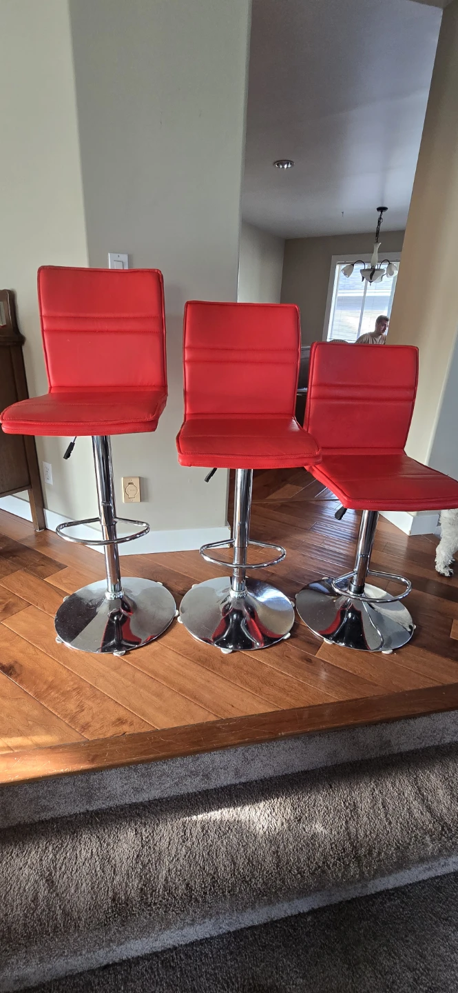 Set of 3 Adjustable Bar Stools - photo 3