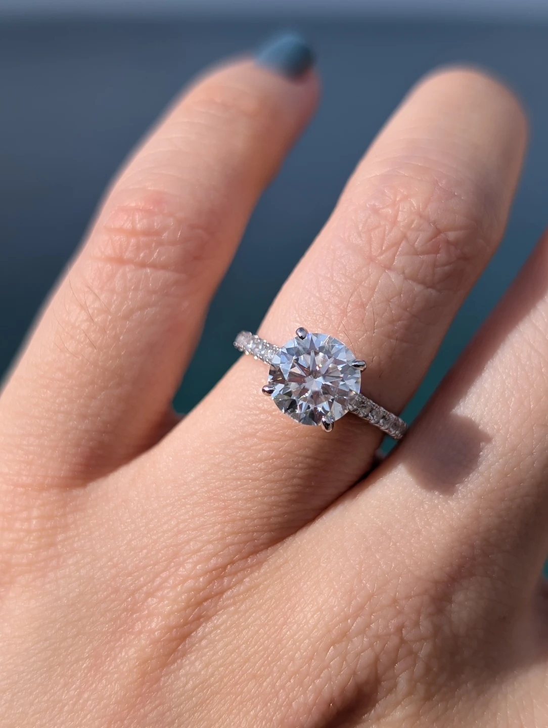 2ct Moissanite  Engagement Ring | 925 Sterling Silver - photo 5