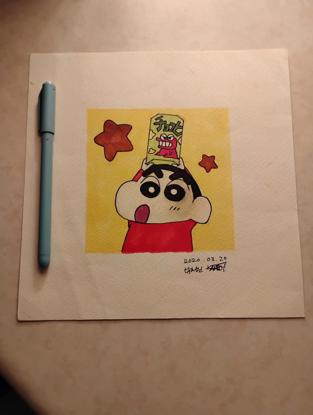 Crayon Shin-chan Art Print with Snack Box Design
