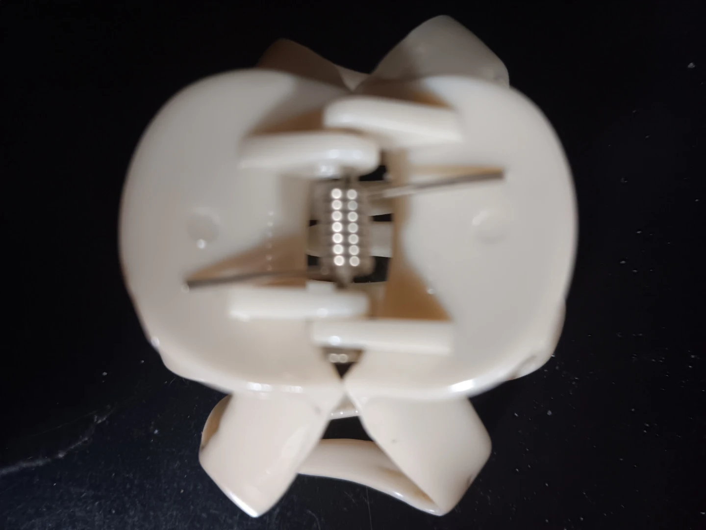 Cream Plastic Claw Clip