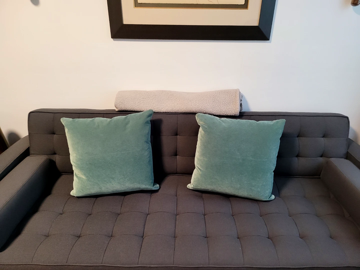 Teal Velvet Throw Pillow Set
