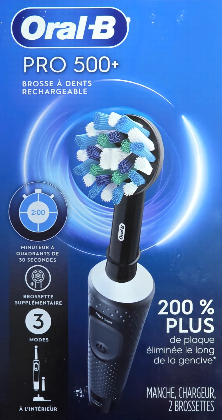 Oral-B PRO 500+ Rechargeable Toothbrush Black