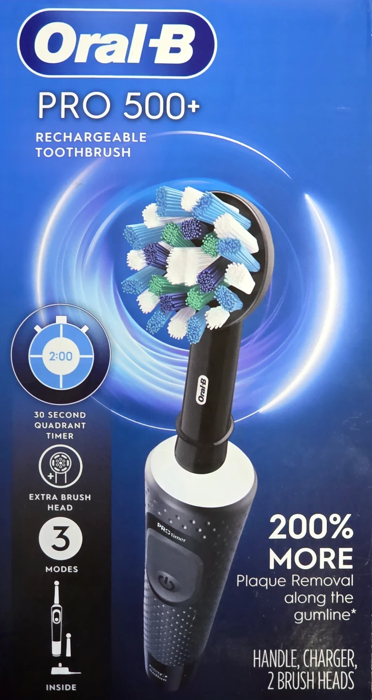 Oral-B PRO 500+ Rechargeable Toothbrush Black - photo 3
