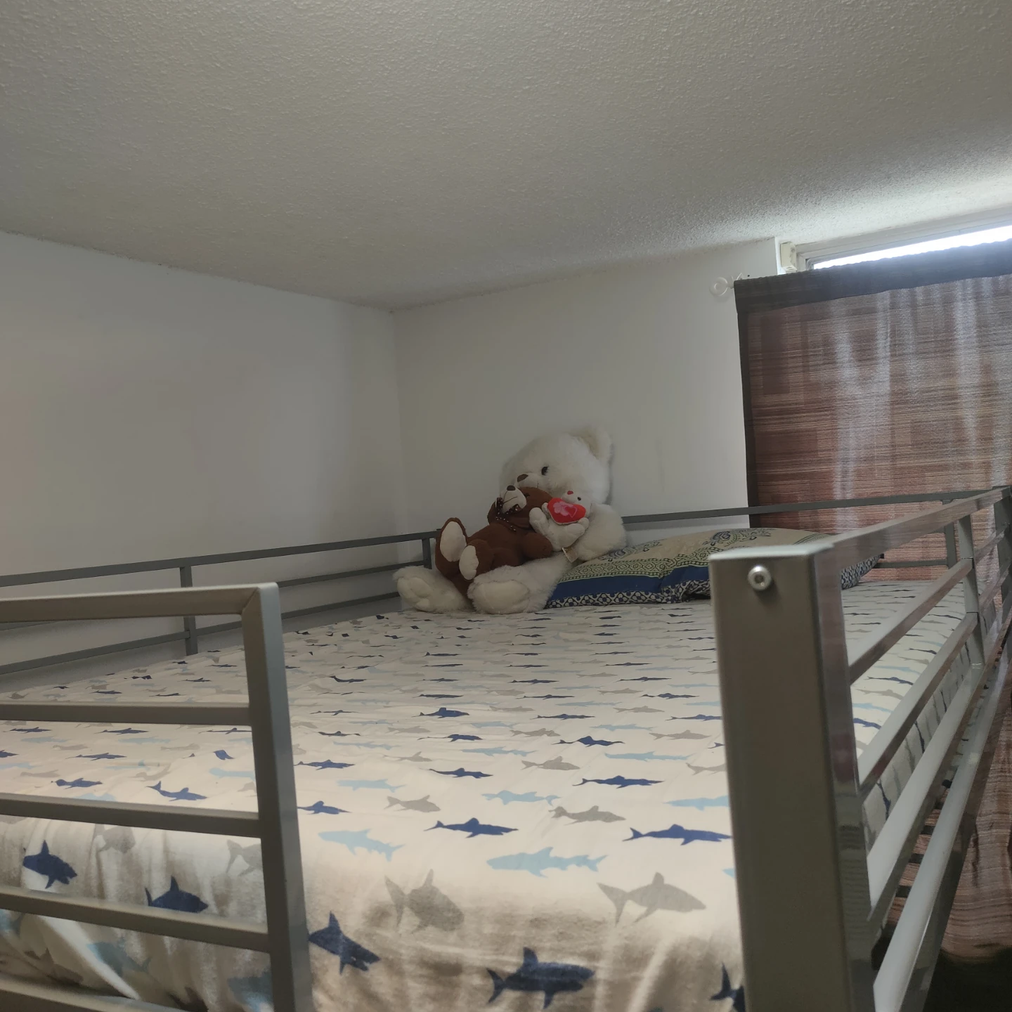 Grey Metal Bunk Bed Frame Double over Double - photo 2