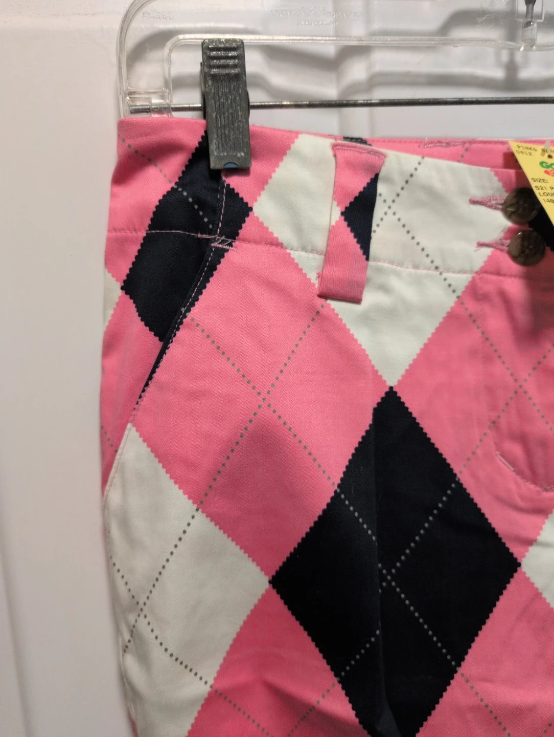 Women's Pink Argyle Golf Shorts - photo 3