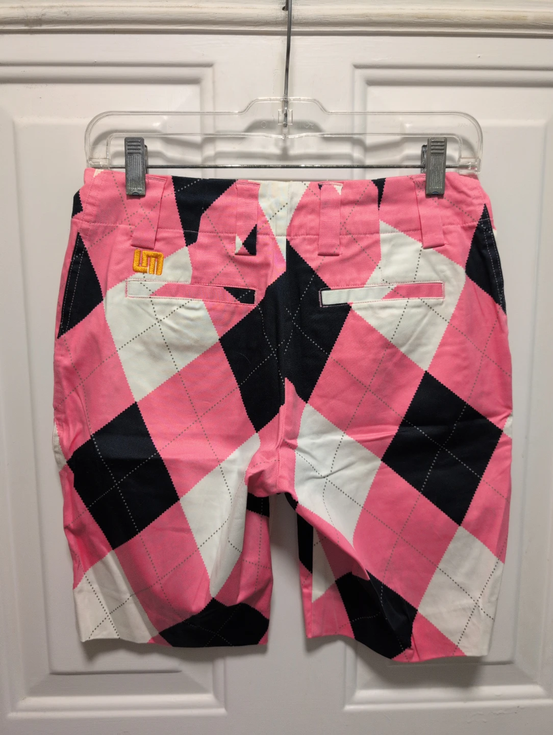 Women's Pink Argyle Golf Shorts - photo 4