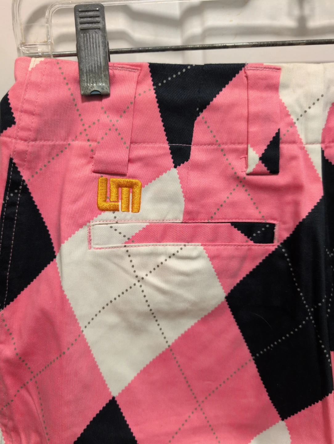 Women's Pink Argyle Golf Shorts - photo 5
