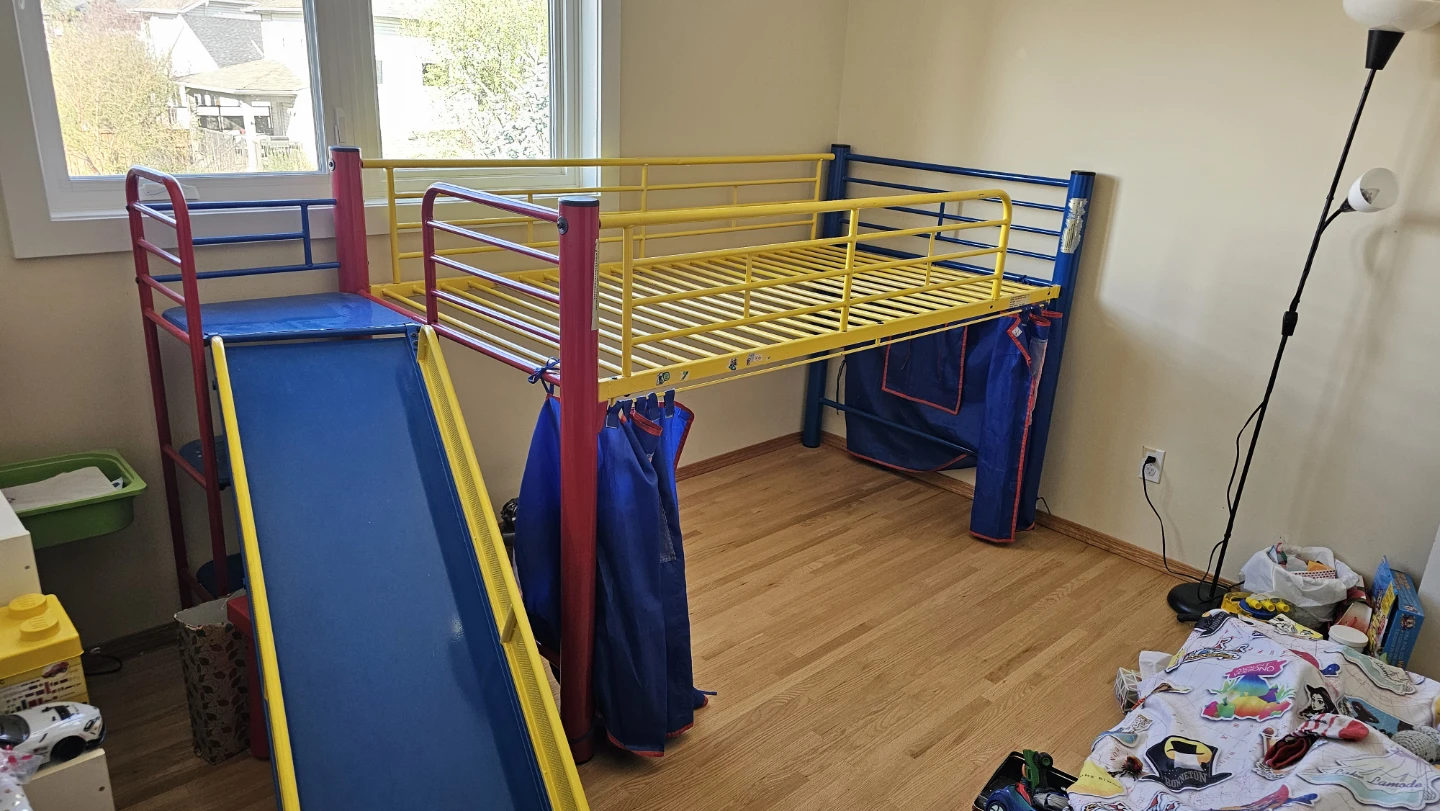 Bunk Bed Frame with Fun Slide and Ladder - photo 5