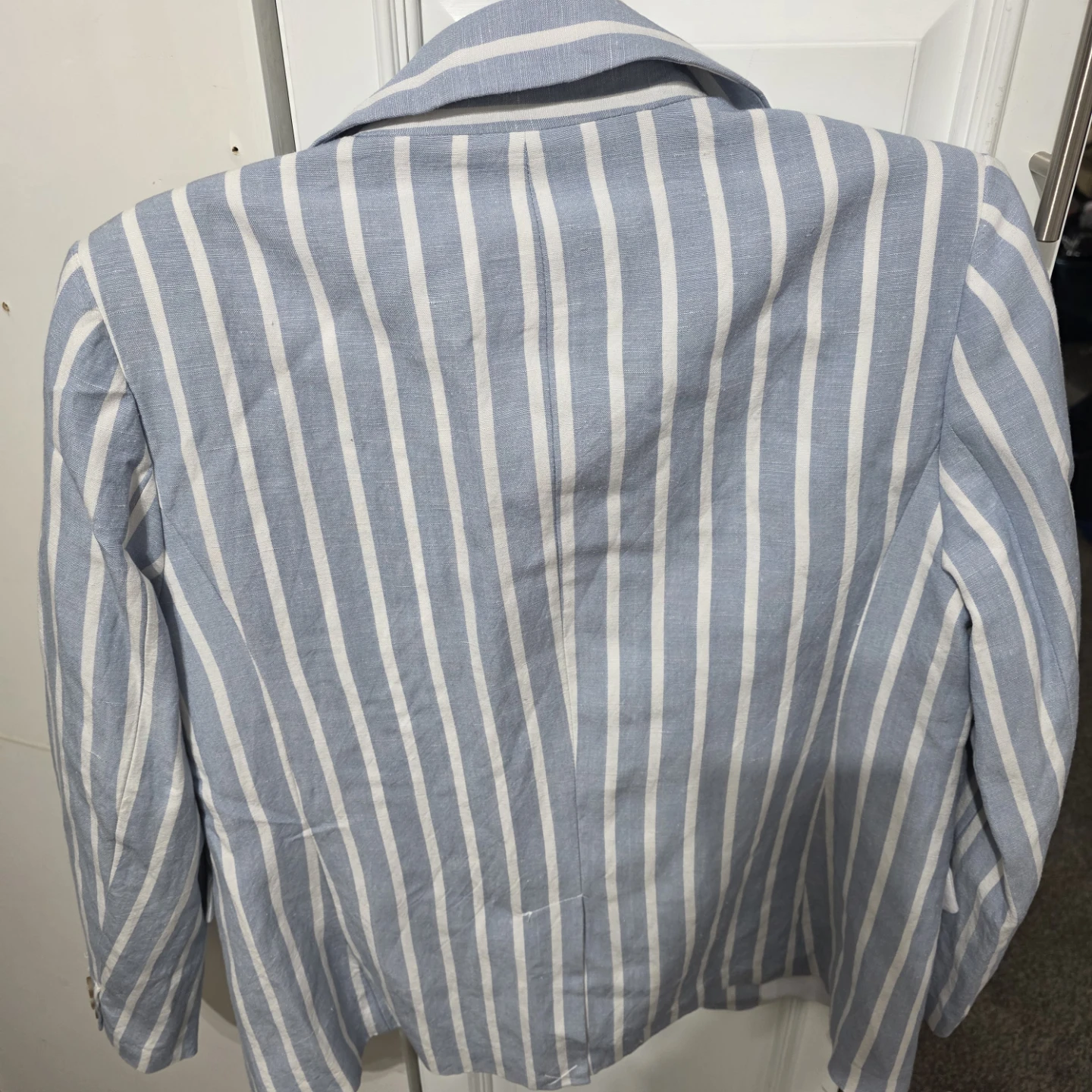 Philosophy Striped Blazer - Blue & White, Size M - photo 2