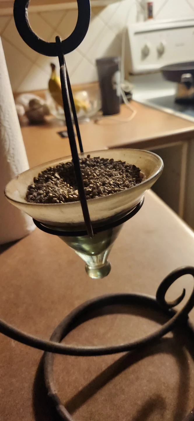 Decorative Metal and Glass Incense Holder - photo 2