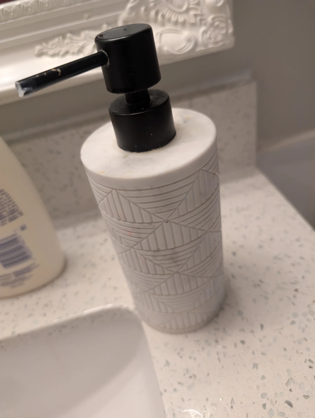 White Textured Soap Dispenser - photo 3