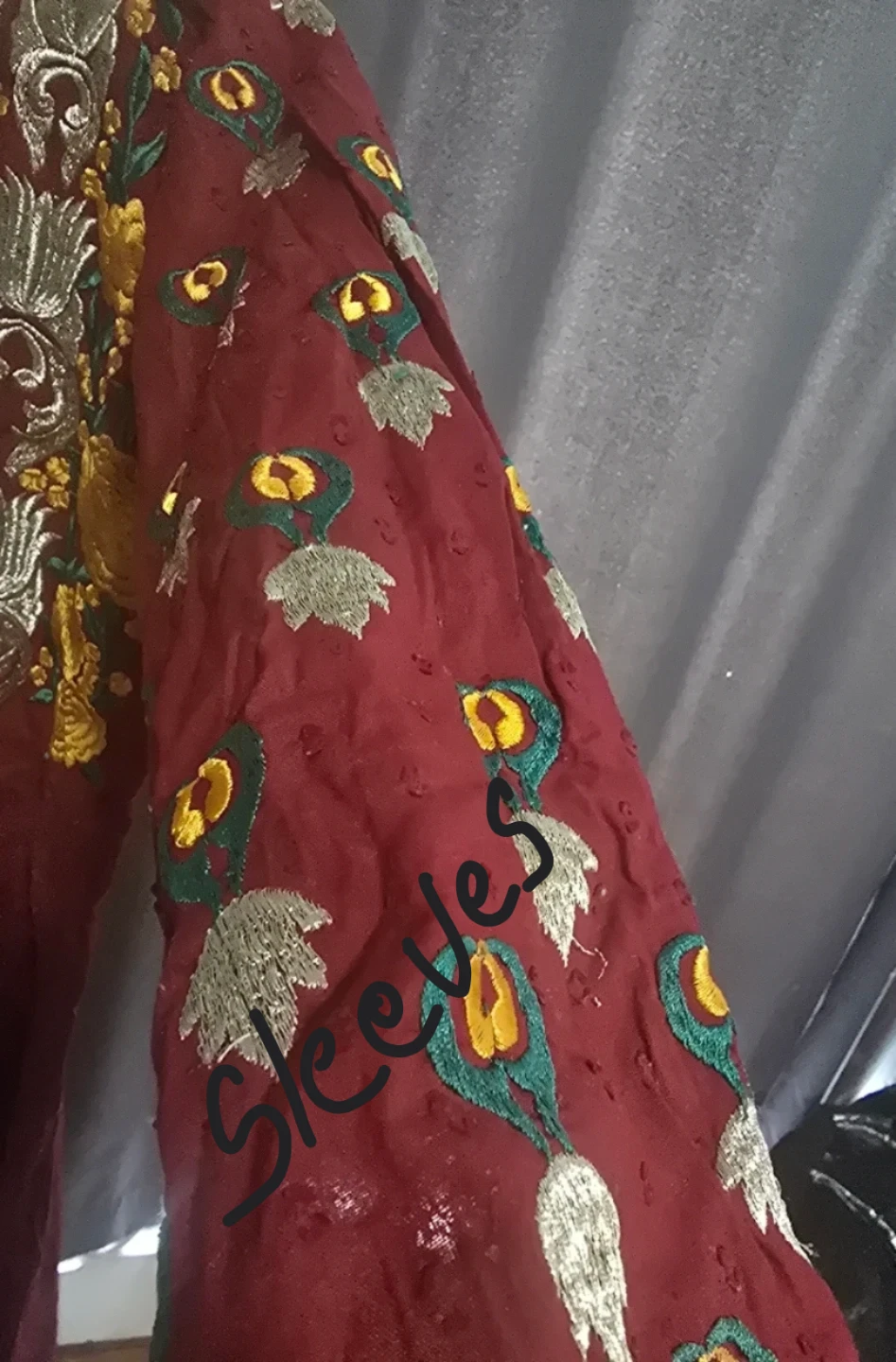 Maroon Embroidered anarkali Kurti. - photo 3