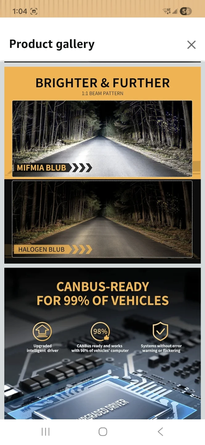 MIFMIA H11 LED Headlight Bulbs (Pair) - photo 5
