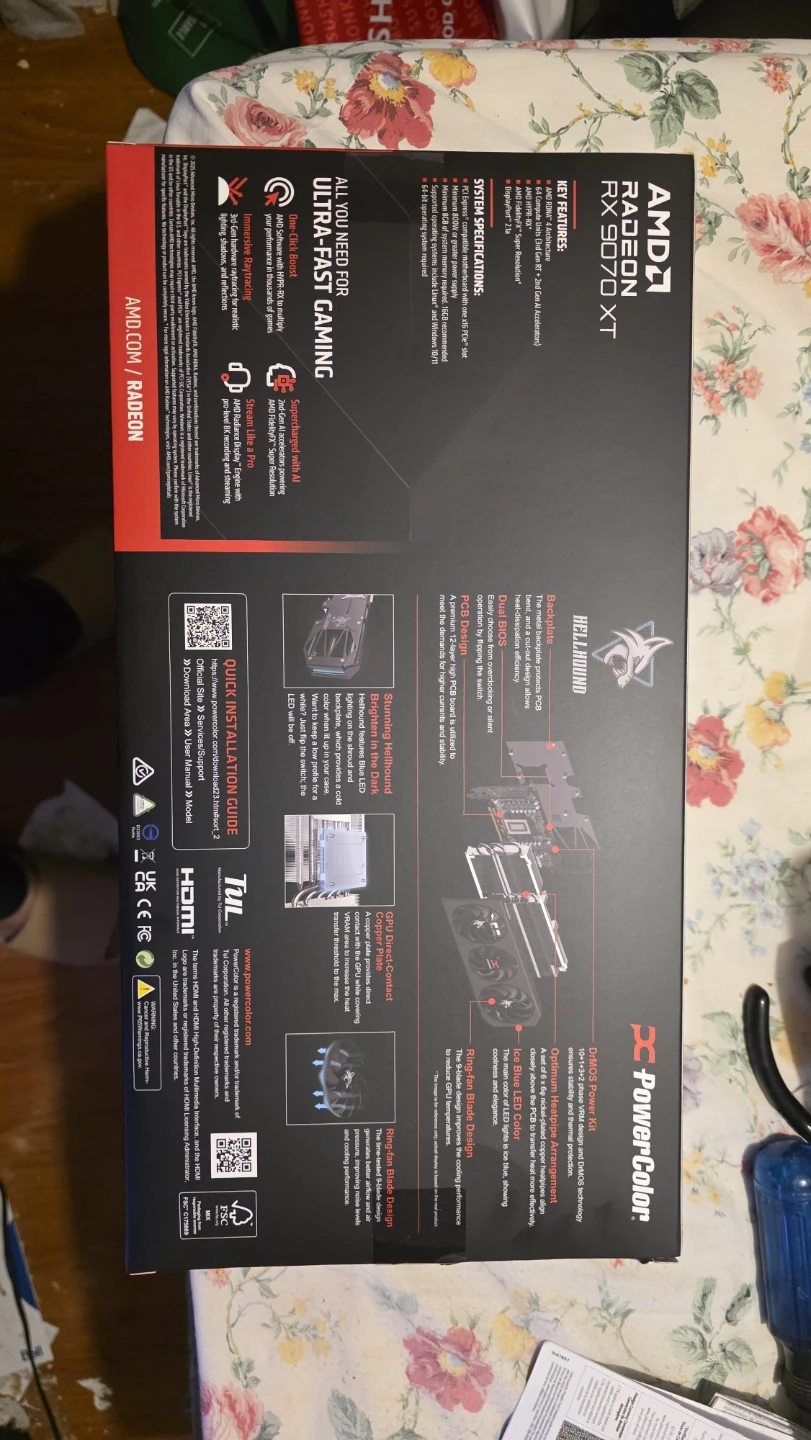PowerColor Hellhound AMD Radeon RX 9070 XT 16GB Graphics Card - photo 2