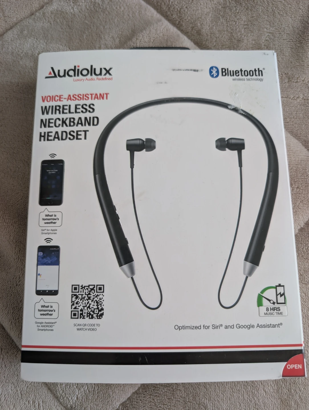 Audiolux Voice-Assistant Wireless Neckband Headset