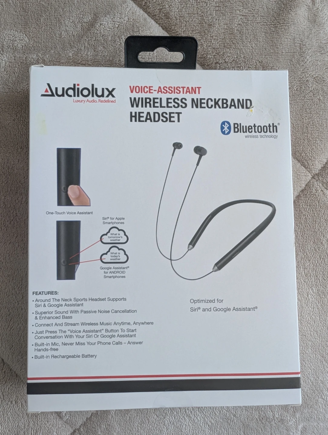 Audiolux Voice-Assistant Wireless Neckband Headset - photo 2
