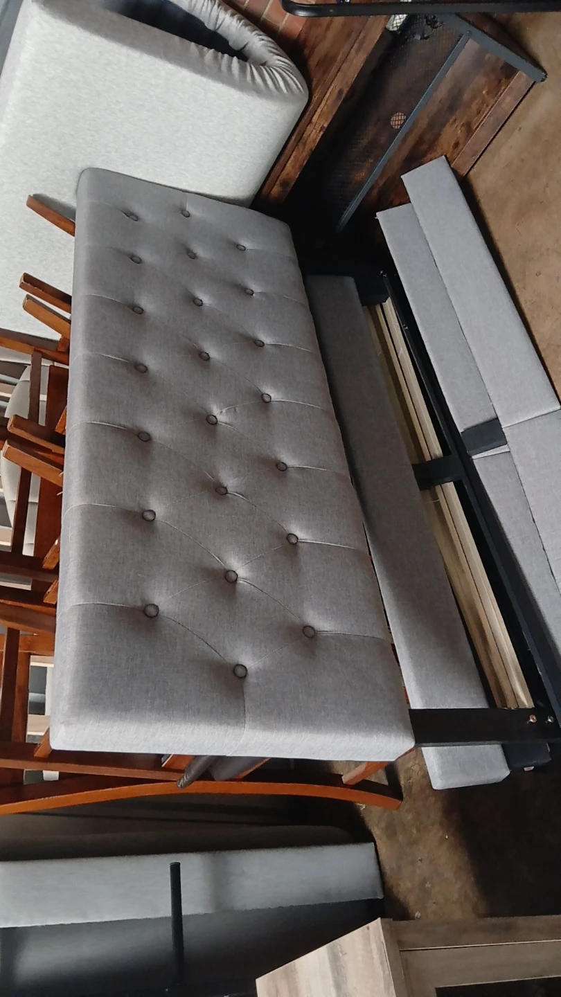 Queen size Tufted Gray Upholstered Bed Frame