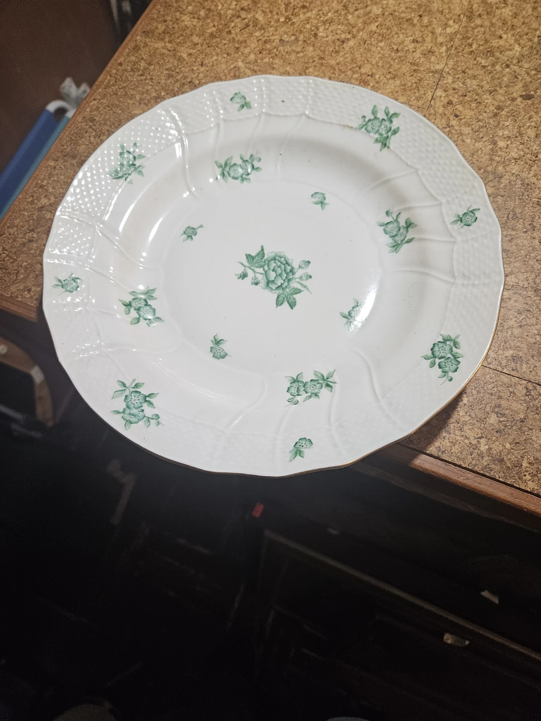 Herend Porcelain Plate - Green Flower Design - photo 2