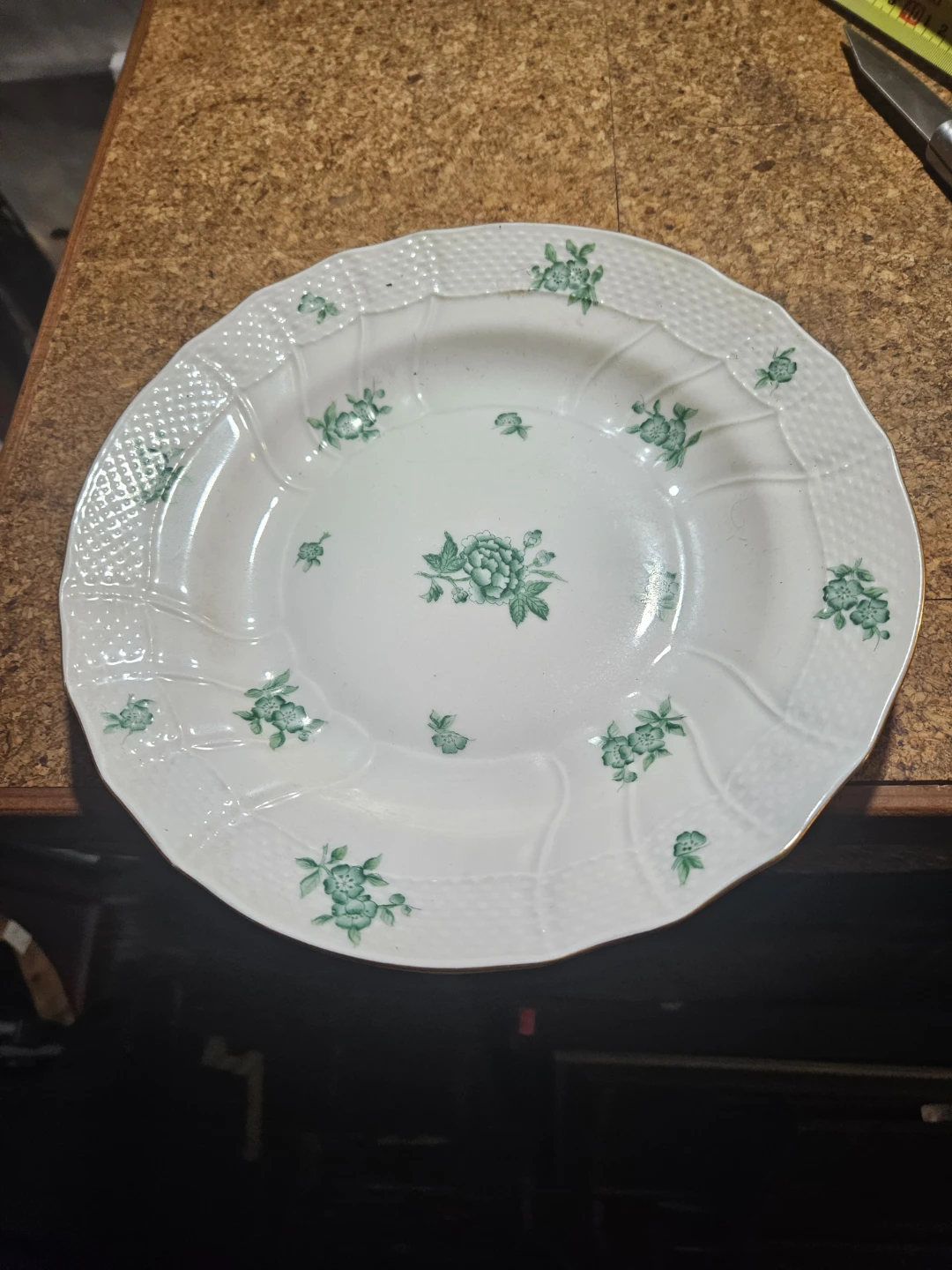 Herend Porcelain Plate - Green Flower Design - photo 3