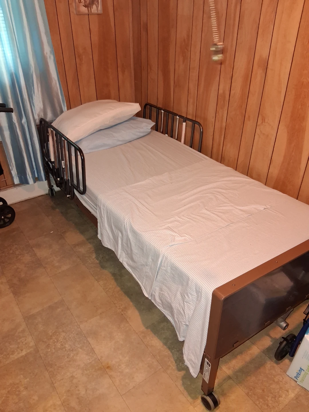 Hospital Bed with Rails and Remote Control